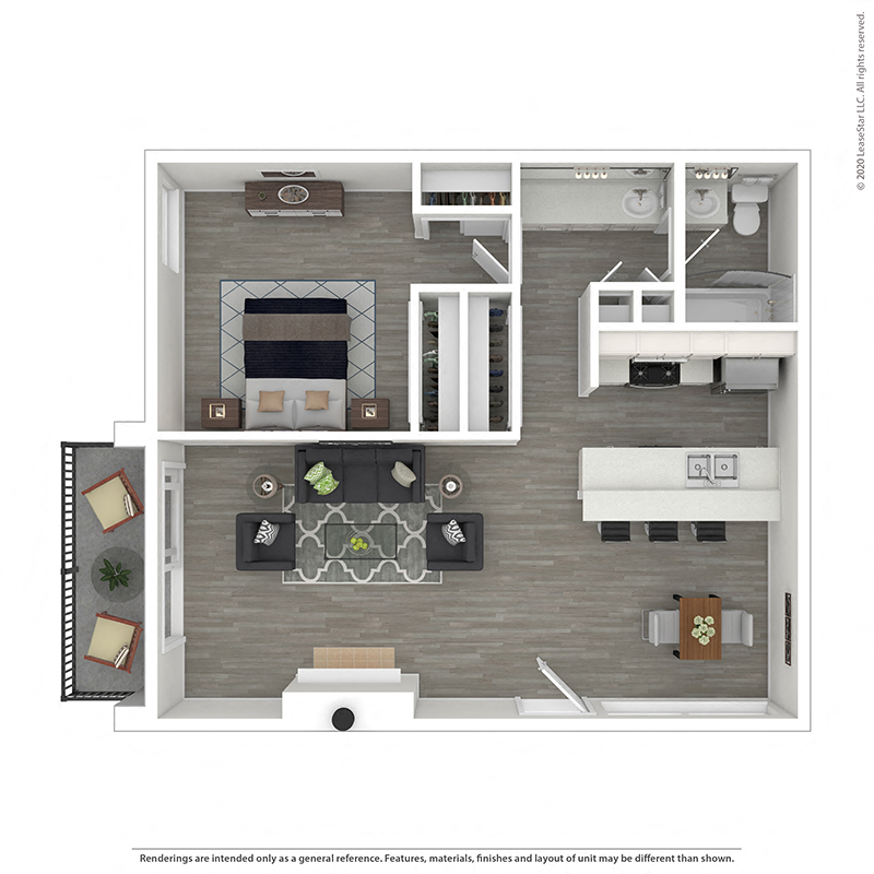 One bedroom, one bathroom at Mediterranean Village Apartment Homes